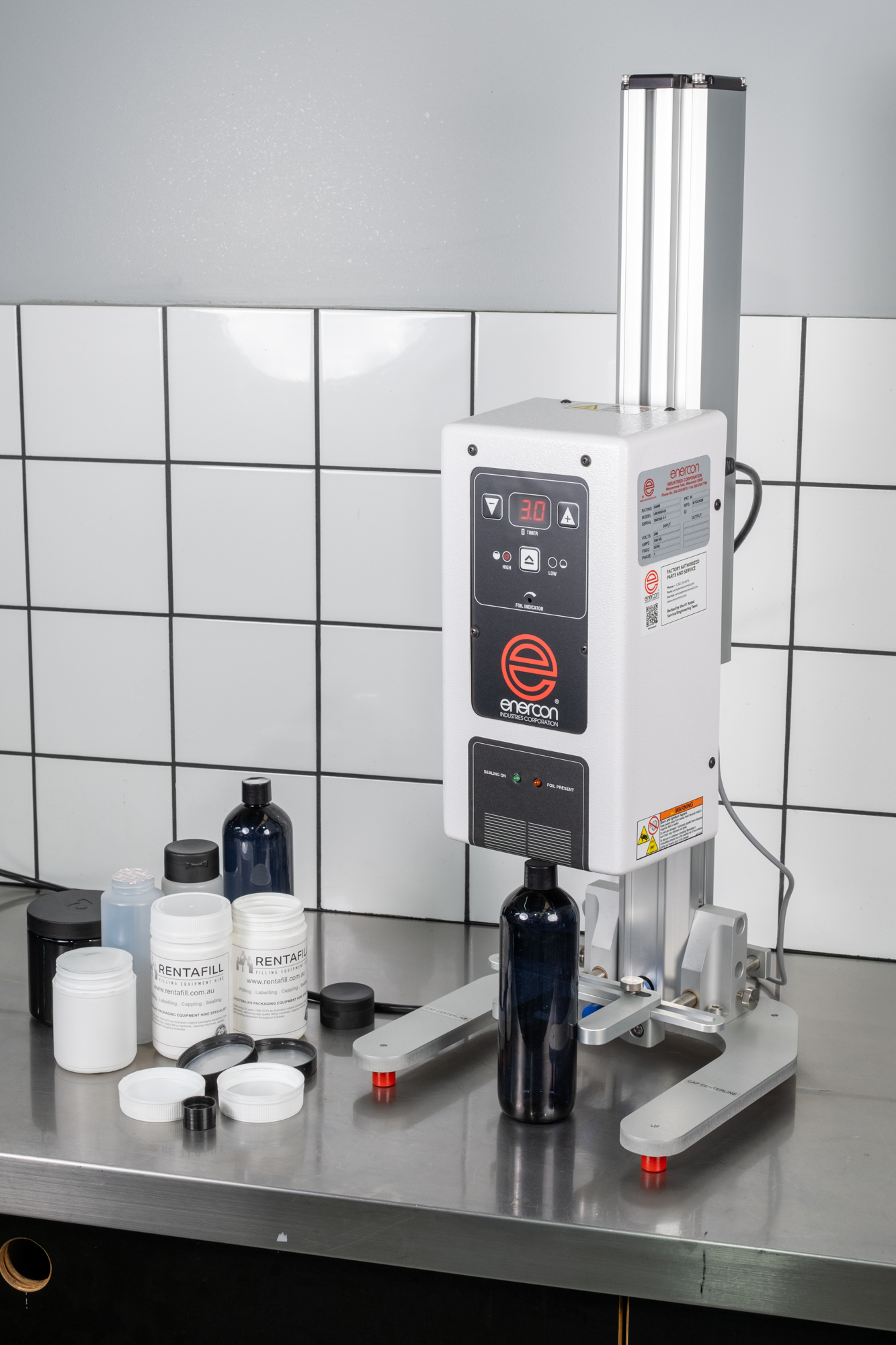 Induction cap sealer in action