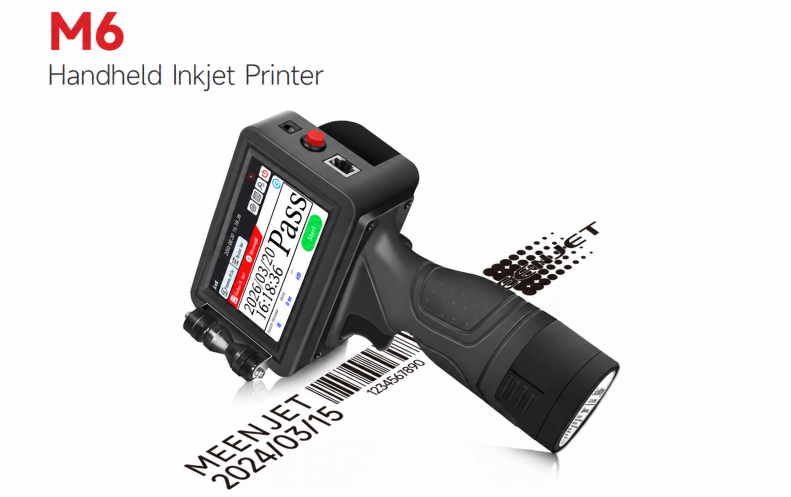 Meenjet M6 handheld inkjet printer for batch codes and expiry dates