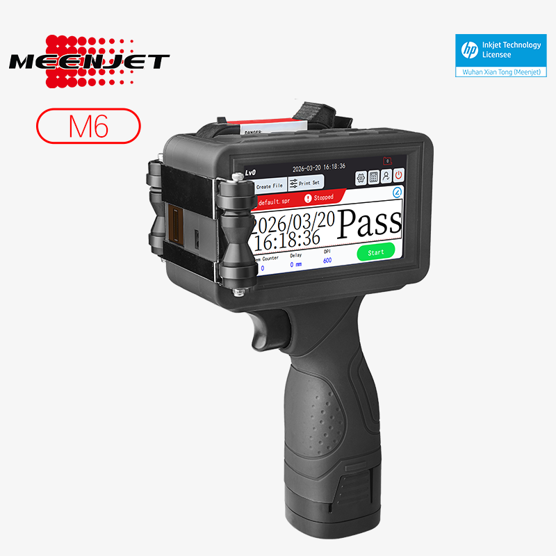 Meenjet M6 handheld batch code printer for packaging and product marking