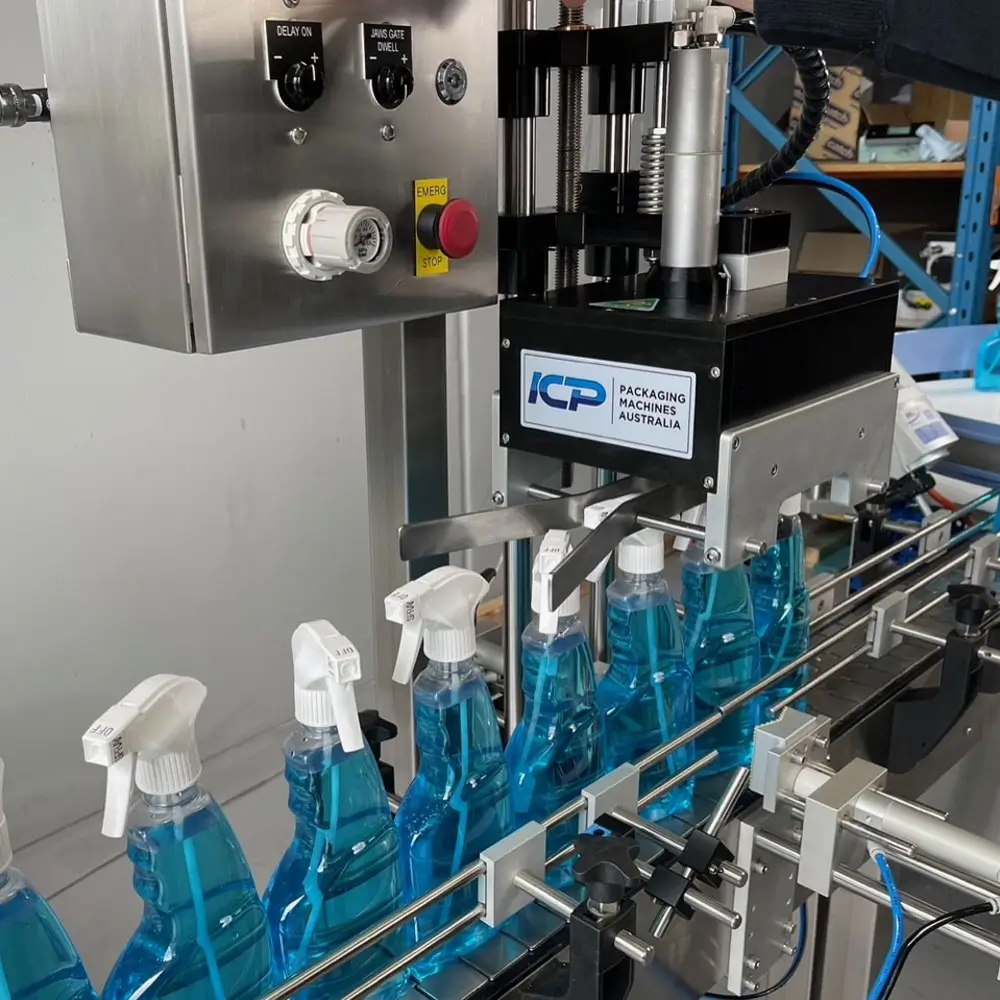 Trigger cap and pump dispenser capping machine Melbourne