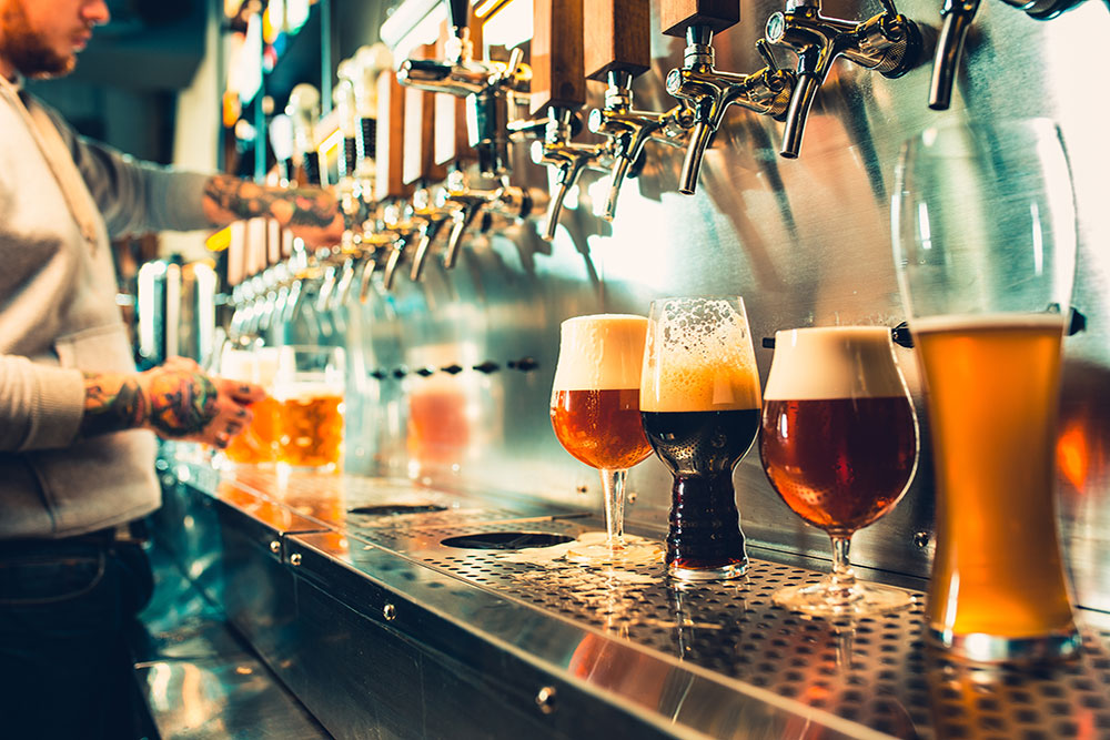 Professional craft beer bottle labelling and packaging for microbreweries.