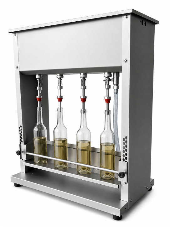 Liquid filling machine for spirits distillery